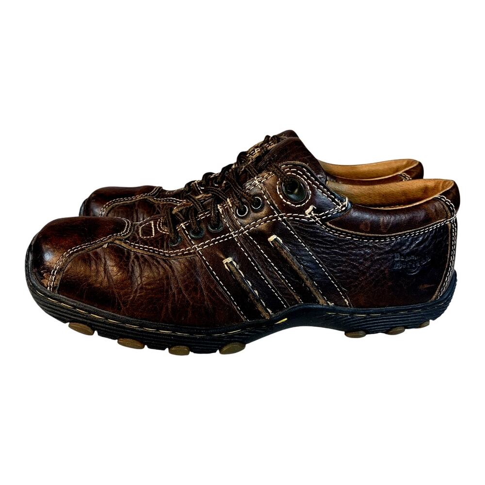 Dr. Martens Women's Distressed Leather Oxford Shoes Lace-Up Brown Size 6